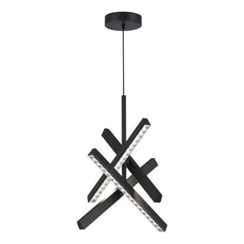 Светильник подвесной LED Euclidics SL1018.413.04 ST-Luce прозрачный на 1 лампу, основание чёрное в стиле хай-тек 