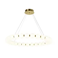 Люстра подвесная LED Gubbare 4014-8P Favourite белая на 1 лампа, основание золотое в стиле современный 