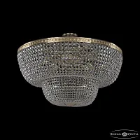 Люстра потолочная 19101/100IV G Bohemia Ivele Crystal прозрачная на 20 ламп, основание золотое в стиле классика sp