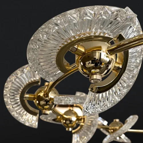 Люстра подвесная PHOENIX CH D85 219641-23 ImperiumLoft прозрачная на 8 ламп, основание латунь в стиле современный арт-деко фото 4 Люстра подвесная PHOENIX CH D85 219641-23 ImperiumLoft прозрачная на 8 ламп, основание латунь в стиле современный арт-деко фото 4