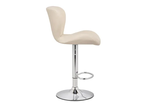 Барный стул Porch beige / chrome 15510 Woodville, бежевый/искусственная кожа, ножки/металл/хром, размеры - *1100***470*530 фото 4
