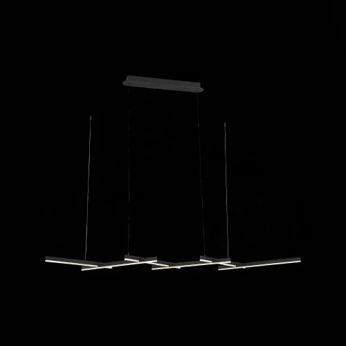 Люстра подвесная LED Basoni SL394.403.06 ST-Luce белая на 6 ламп, основание чёрное в стиле хай-тек 