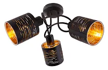 Люстра потолочная Tunno 15342-3D Globo чёрная на 3 лампы, основание чёрное в стиле современный 