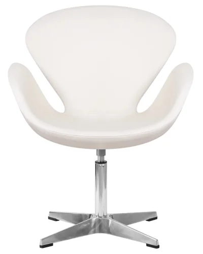 Кресло дизайнерское 69A-LMO SWAN, цвет сиденья белый (P23), алюминиевое основание Dobrin, белый/ткань, ножки/металл/алюминий, размеры - ****710*600 фото 6