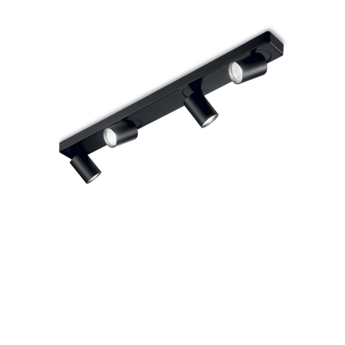 Спот с 4 лампами RUDY PL4 NERO Ideal Lux чёрный GU10 в стиле современный 