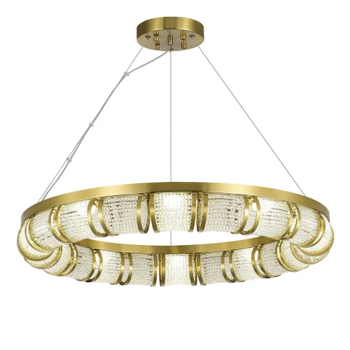 Светильник подвесной LED Esme SL6011.313.01 ST-Luce прозрачный на 1 лампу, основание латунь в стиле арт-деко 