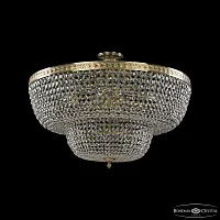 Люстра потолочная 19091/90IV G C1 Bohemia Ivele Crystal прозрачная на 20 ламп, основание золотое в стиле классический sp