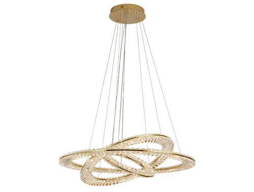 Светильник подвесной LED 8243/900 gold NEW Newport прозрачный 1 лампа, основание золотое в стиле американский современный классический кольца