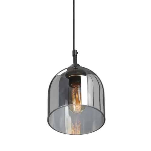 Светильник подвесной V2949-1/1S Vitaluce серый чёрный на 1 лампу, основание чёрное в стиле арт-деко фото 3 Светильник подвесной V2949-1/1S Vitaluce серый чёрный на 1 лампу, основание чёрное в стиле арт-деко фото 3