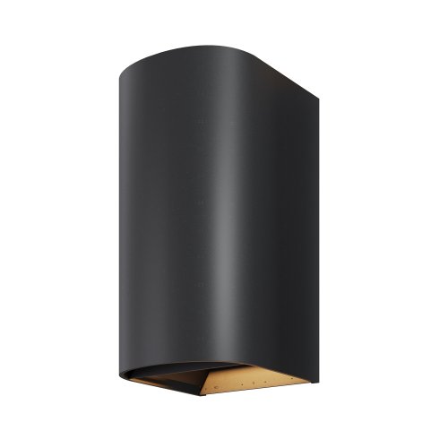 Настенный светильник ЛЕД уличный Драп / Drape O526WL-L20B3K Maytoni уличный IP65 чёрный на 1 лампу, плафон чёрный в стиле современный ЛЕД