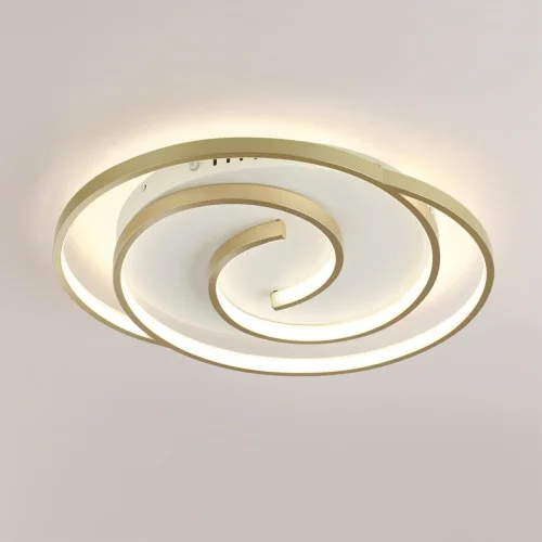 Люстра потолочная LED Twist 8020/75CL Lumion белая на 1 лампу, основание золотое в стиле минимализм фото 7