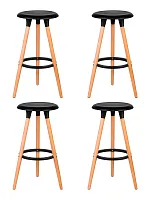 Табурет барный набор 4 шт. SET-4 652PP-LMZL ROYCE, цвет сиденья черный (B-03), цвет основания светлый бук Dobrin, /полимер, ножки/металл/дерево/светлый бук, размеры - *770***470*470 Табурет барный набор 4 шт. SET-4 652PP-LMZL ROYCE, цвет сиденья черный (B-03), цвет основания светлый бук Dobrin, /полимер, ножки/металл/дерево/светлый бук, размеры - *770***470*470