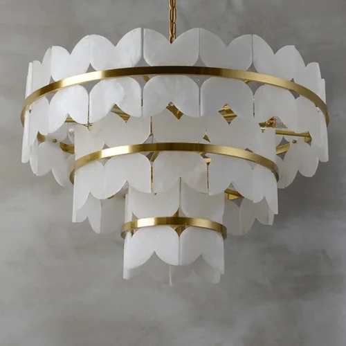 Люстра подвесная IOANNA D100 219577-23 ImperiumLoft белая на 29 ламп, основание латунь в стиле современный фото 8 Люстра подвесная IOANNA D100 219577-23 ImperiumLoft белая на 29 ламп, основание латунь в стиле современный фото 8