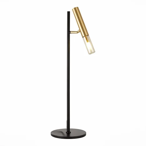 Настольная лампа Eclip SL1236.404.01 ST-Luce янтарная 1 лампа, основание чёрное металл в стиле современный 