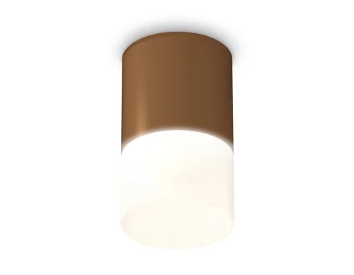 Светильник накладной Techno spot XS6304042 Ambrella light белый коричневый 1 лампа, основание коричневое в стиле модерн круглый