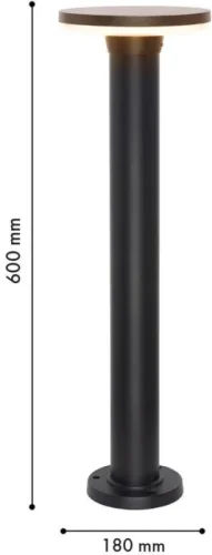 Парковый светильник LED Mash 4745-1F Favourite уличный IP65 чёрный на 1 лампу, плафон белый в стиле современный LED фото 2