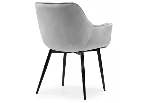 Стул на металлокаркасе Remo light gray 11940 Woodville, серый/велюр, ножки/металл/чёрный, размеры - ****600*660 фото 5