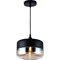 Светильник подвесной Rima 2041/92/01P Stilfort янтарный 1 лампа, основание чёрное в стиле современный 