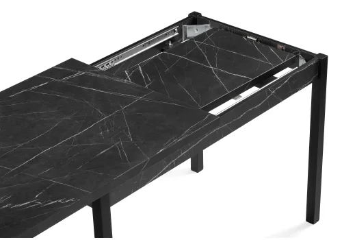 Деревянный стол Центавр 120(160)х70х76 мрамор черный / черный матовый 550560 Woodville столешница мрамор черный из лдсп фото 7
