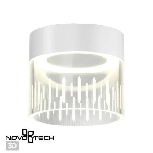 Светильник накладной LED Aura 359001 Novotech белый прозрачный 1 лампа, основание белое в стиле современный хай-тек круглый фото 5