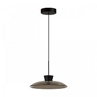 Светильник подвесной LED Saucer 5055/9L Odeon Light серый чёрный 1 лампа, основание чёрное в стиле современный 