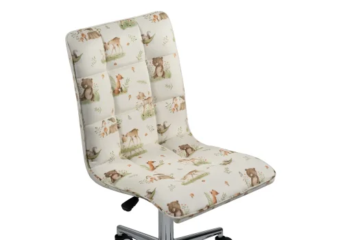 Компьютерное кресло Квадро S40-15 / хром 539660 Woodville, белый/ткань, ножки/металл/хром, размеры - *960***420*570 фото 6