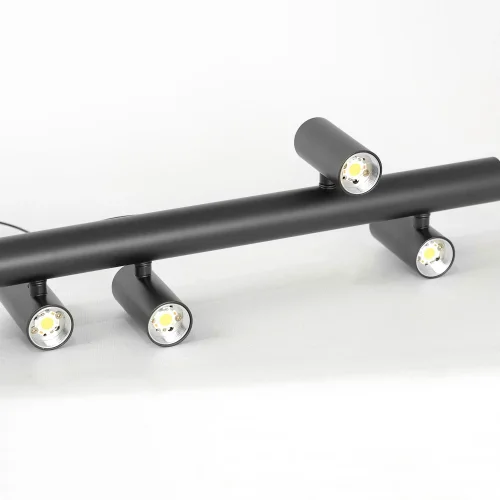 Светильник подвесной LED Hopkins LSP-7405 Lussole белый на 1 , основание чёрное в стиле современный хай-тек линейный фото 5