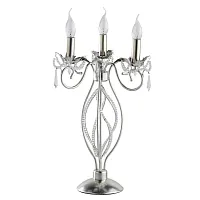 Настольная лампа Валенсия 299032203 Chiaro без плафона 3 лампы, основание серебряное стекло металл в стиле классический 
