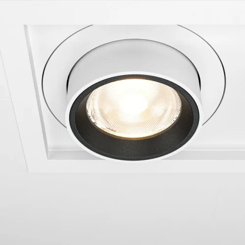 Светильник точечный LED Hidden DL095-02-10W3K-W Maytoni белый на 2 лампы, основание белое в стиле хай-тек современный прямоугольный фото 3