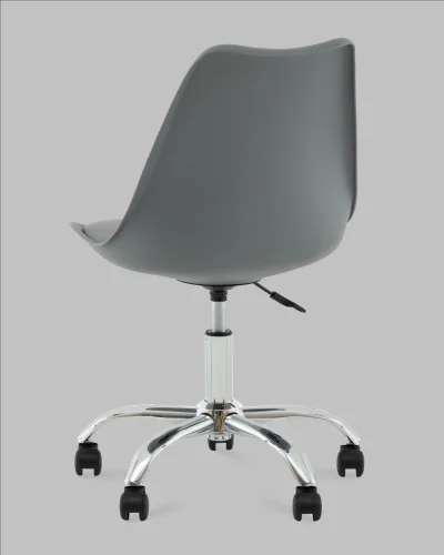 Стул BLOK SN, пластиковый серый NC УТ000041485 Stool Group, серый/экокожа, ножки/металл/хром, размеры - ***** фото 7