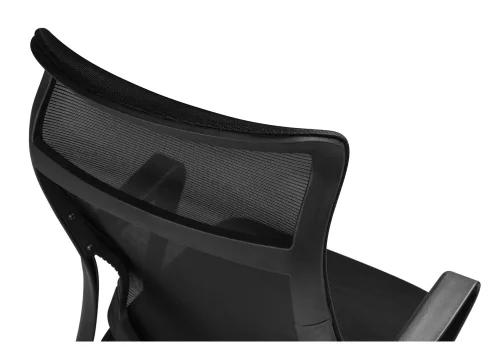 Компьютерное кресло Rino black 15630 Woodville, чёрный/сетка, ножки/пластик/чёрный, размеры - *1260***660*700 фото 9