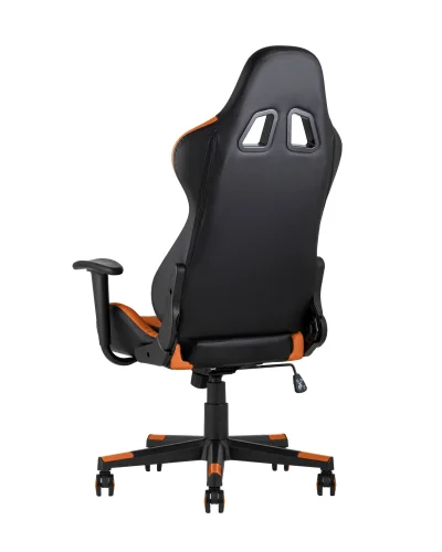 Кресло спортивное TopChairs Gallardo, оранжевое УТ000004574 Stool Group, оранжевый/экокожа, ножки/металл/чёрный, размеры - ****660*640 фото 6