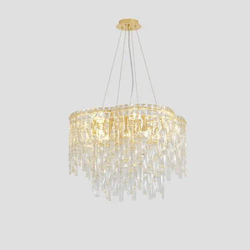 Люстра подвесная ABRIL SP12 GOLD Crystal Lux прозрачная на 12 ламп, основание золотое в стиле классический фото 5 Люстра подвесная ABRIL SP12 GOLD Crystal Lux прозрачная на 12 ламп, основание золотое в стиле классический фото 5