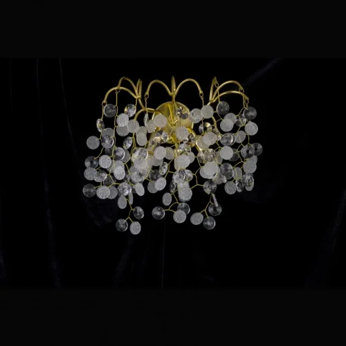 Бра Savage W7204-3 GD iLamp белый на 3 лампы, основание золотое в стиле современный флористика ветви