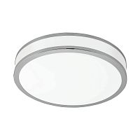 Светильник потолочный LED PALERMO 2 95684 Eglo белый серый хром 1 лампа, основание белое в стиле современный минимализм 