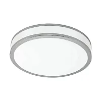 Светильник потолочный LED PALERMO 2 95684 Eglo белый серый хром на 1 лампу, основание белое в стиле современный минимализм 