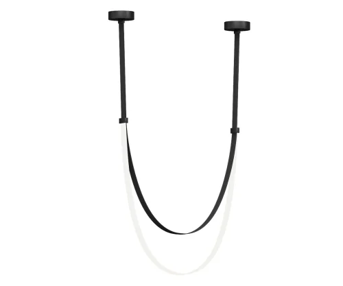 Светильник подвесной LED Лирд 07689A-150,19 Kink Light белый на 1 лампу, основание чёрное в стиле современный ремни Светильник подвесной LED Лирд 07689A-150,19 Kink Light белый на 1 лампу, основание чёрное в стиле современный ремни