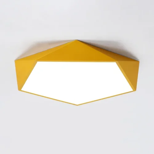 Светильник потолочный GEOMETRIC B D42 Yellow 193295-26 ImperiumLoft белый 1 лампа, основание жёлтое в стиле современный 