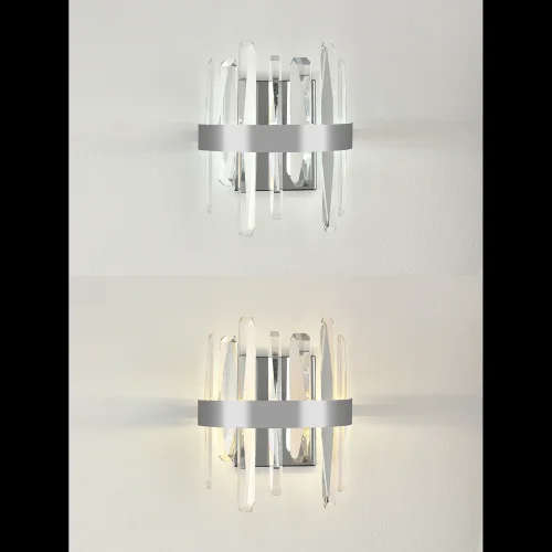 Бра LED LAMPS 81117/1W Natali Kovaltseva прозрачный на 1 лампа, основание хром в стиле современный  фото 2