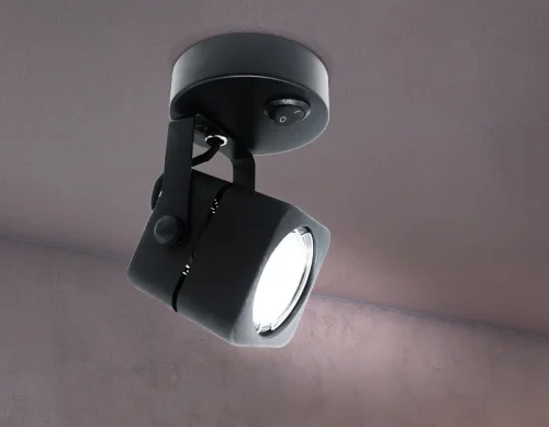 Бра с выключателем Techno spot TA110 Ambrella light чёрный на 1 лампа, основание чёрное в стиле современный хай-тек  фото 7