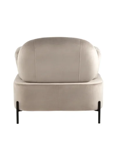 Кресло Кэнди велюр светло-серый УТ000035879 Stool Group, серый/велюр, ножки/металл/чёрный, размеры - ****860*790мм фото 5