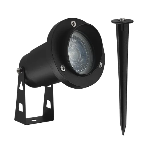Ландшафтный светильник Elsie A1522IN-1BK Arte Lamp уличный IP65 чёрный 1 лампа, плафон чёрный в стиле хай-тек современный GU10