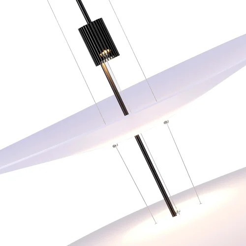 Светильник подвесной LED Isola SL6101.403.01 ST-Luce белый 1 лампа, основание чёрное в стиле современный минимализм арт-деко  фото 2