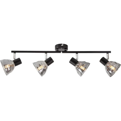 Спот с 4 лампами Maralyn TL1234Y-04BL Toplight чёрный серый E14 в стиле современный 
