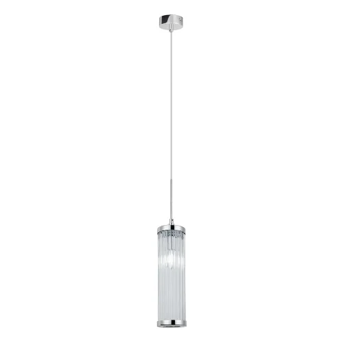 Светильник подвесной TADEO SP1 D100 CHROME/TRANSPARENTE Crystal Lux прозрачный на 1 лампу, основание хром в стиле современный фото 2