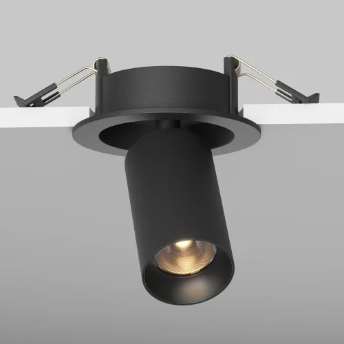Светильник точечный LED Focus LED C071CL-7W2.7K-B Maytoni чёрный на 1 лампу, основание чёрное в стиле современный хай-тек трубочки круглый фото 9
