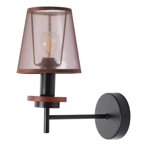 Бра Daniel MR1850-1W MyFar коричневый на 1 лампа, основание чёрное в стиле классический современный 