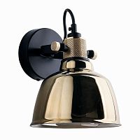 Бра Amalfi 9155-NW Nowodvorski золотой 1 лампа, основание чёрное в стиле лофт 