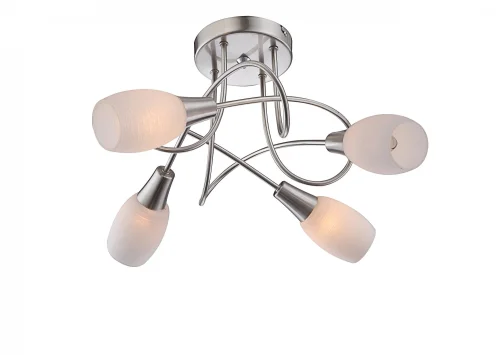 Светильник потолочный Gillian 54983-4D GLOBO белый 4 лампы, основание матовое никель в стиле современный 