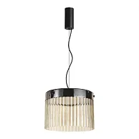 Светильник подвесной LED Pillari 5047/24L Odeon Light янтарный 1 лампа, основание чёрное в стиле современный 